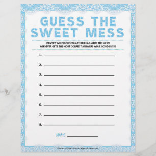 Guess The Sweet Mess [Luxury Lace [Blue]] Custom Letterhead