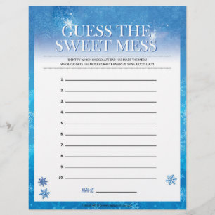 Guess The Sweet Mess [Snowy Blue] Custom Letterhead