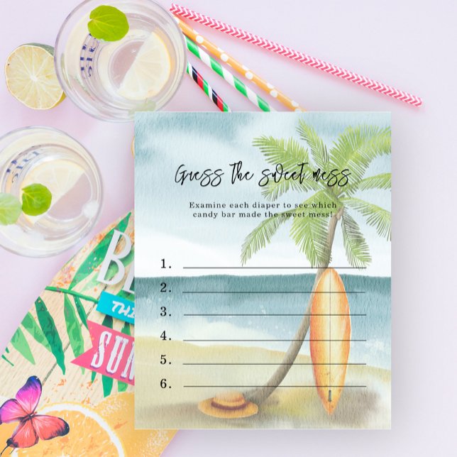 Guess the sweet mess - Surf baby shower game (Creator Uploaded)