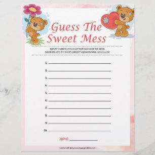 Guess The Sweet Mess [ Teddy Bears] Custom Letterhead