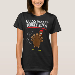Guess Turkey Pilgrim Funny Thanksgiving Girls Wome T-Shirt