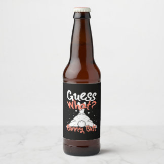 Guess What Bunny Rabbit Beer Bottle Label