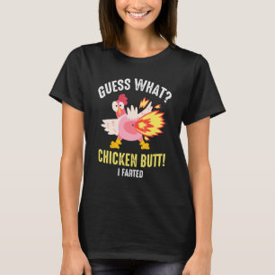 Guess What Chicken Butt Cute Chickens Animal Buff T-Shirt