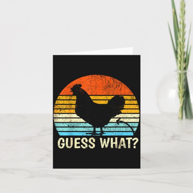 Guess What_ Chicken Butt! Farm Joke Funny Chickens Card (Front)