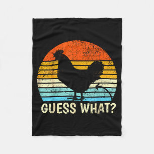 Guess What_ Chicken Butt! Farm Joke Funny Chickens Fleece Blanket