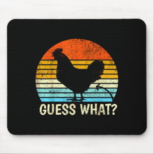 Guess What_ Chicken Butt! Farm Joke Funny Chickens Mouse Mat