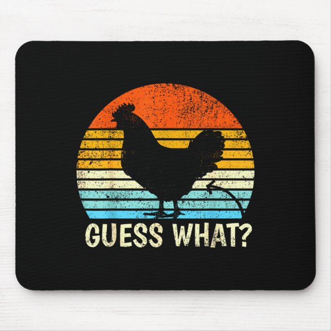 Guess What_ Chicken Butt! Farm Joke Funny Chickens Mouse Mat (Front)