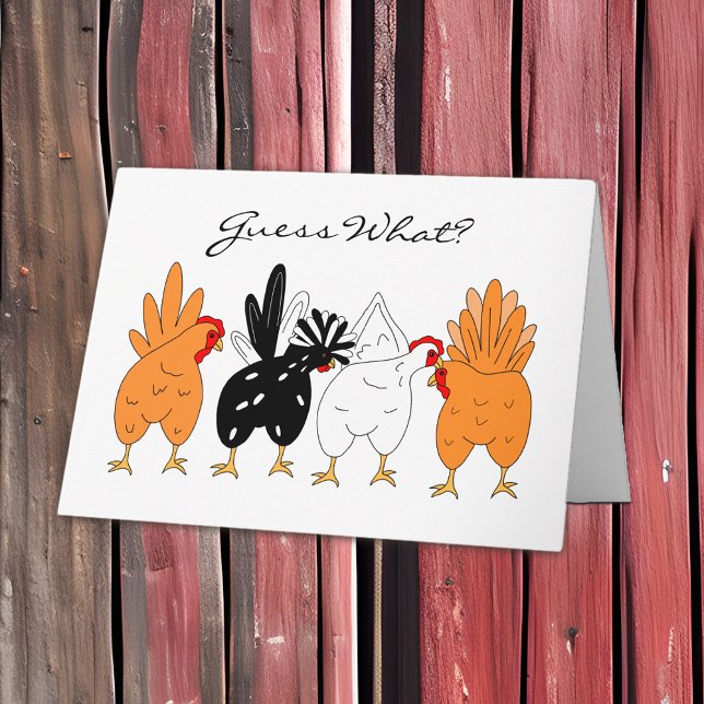 Guess What? Chicken Butt Funny Humour Card (Creator Uploaded)