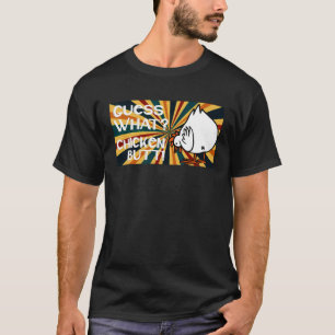 Guess What Chicken Butt Mens Retro Vintage T-Shirt