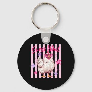 Guess What Chicken Butt Print Key Ring