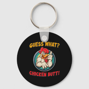 Guess What Chicken Butt Shirt Toddler Kids Child Key Ring