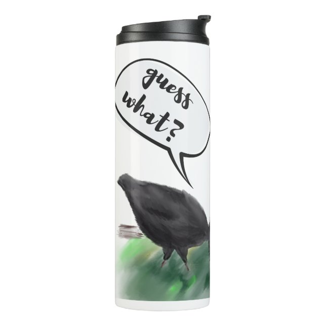Guess What? Chicken Butt Stylised Chickens & Joke Thermal Tumbler (Rotated Left)