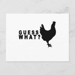 Guess What Chicken Butt T Shirt.png Postcard