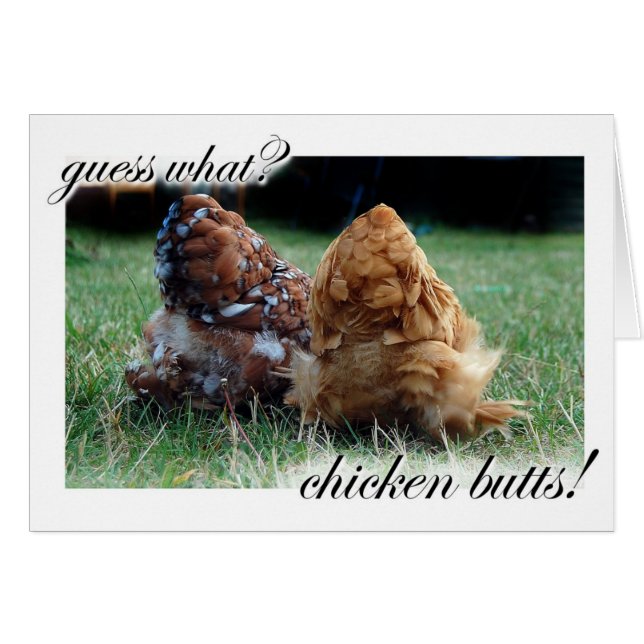 Guess what? Chicken butts! (Front Horizontal)