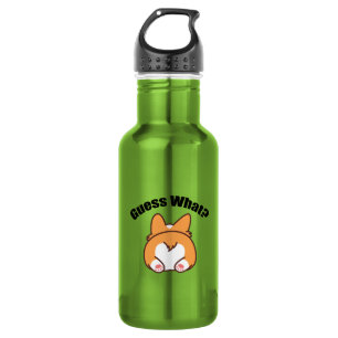 Guess What Corgi Butt Humour 532 Ml Water Bottle