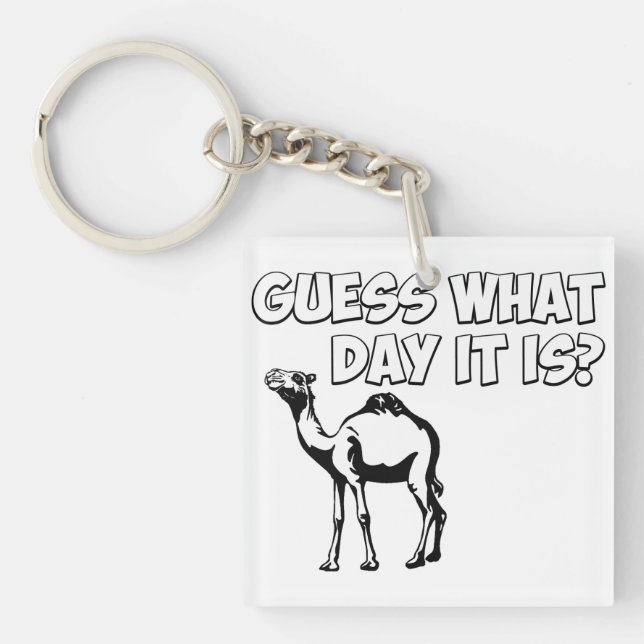 Guess What Day it Is? Hump Day Camel Key Ring (Front)
