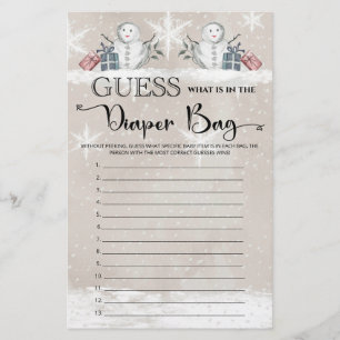 Guess what is in the diaper bag baby shower 