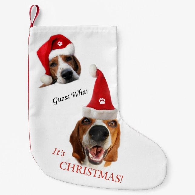 Guess What, It's Christmas! Small Christmas Stocking (Front)