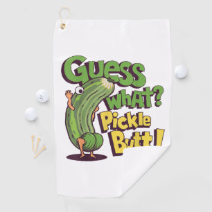 Guess What_ Pickle Butt! Funny Cucumber Golf Towel