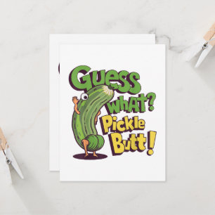 Guess What_ Pickle Butt! Funny Cucumber Invitation