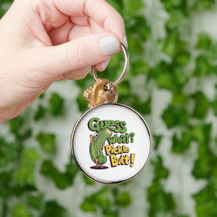 Guess What_ Pickle Butt! Funny Cucumber Key Ring