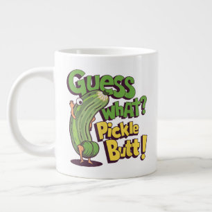 Guess What_ Pickle Butt! Funny Cucumber Large Coffee Mug