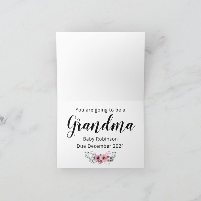 Guess What Pregnancy Announcement Card (Inside)