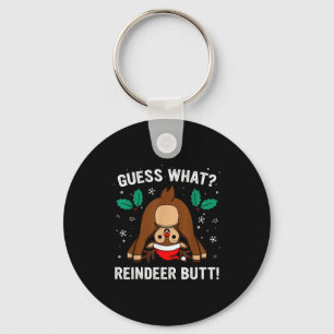 Guess What Reindeer Butt Mens & Boys Funny Ugl Key Ring