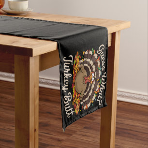 Guess What Turkey Butt Funny Thanksgiving  Short Table Runner