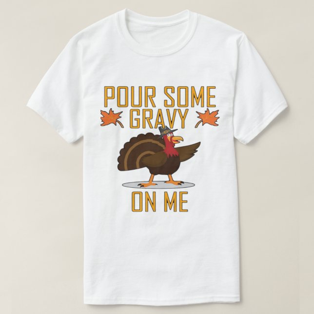 Guess What? Turkey Butt! Funny Thanksgiving Turkey T-Shirt (Design Front)