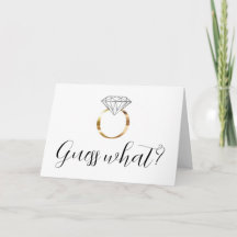 Guess What We’re Engaged Diamond Ring