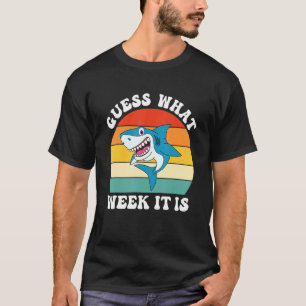 Guess What Week It Is Vintage Shark Kids Men T-Shirt