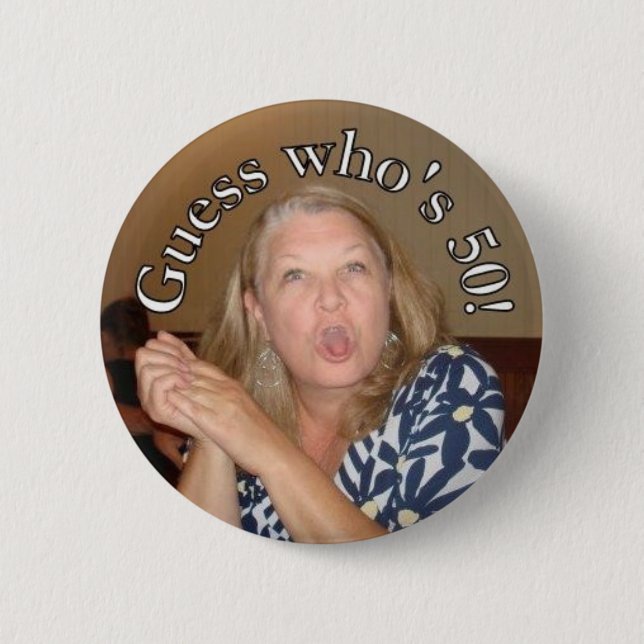 Guess Who 6 Cm Round Badge (Front)