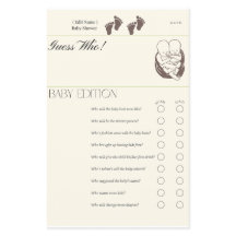 Guess Who – Baby Edition Game Card | Twin Baby Sho