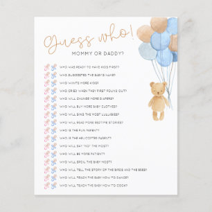 Guess Who Baby Shower Game