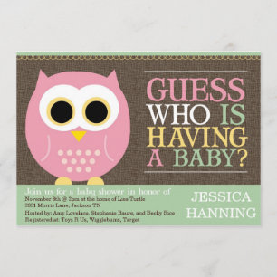 Guess Who Baby Shower Invitation