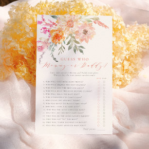 Guess Who   Blush & Teal Spring Baby Shower Game