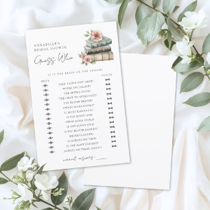 Guess Who Book Bridal Shower Game