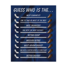 Guess Who Bridal Shower Wedding Game