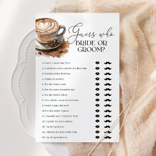 Guess Who Bride or Groom Coffee Bridal Shower Game