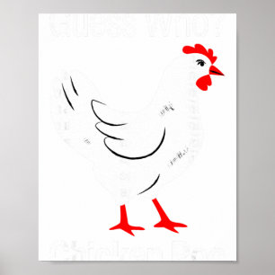 Guess Who Chicken Poo Funny Chickens Humour Jokes Poster
