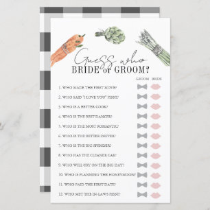 Guess Who Farmers' Market Bridal Shower Game
