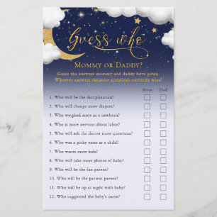 Guess Who Game Twinkle Little Star Baby Shower