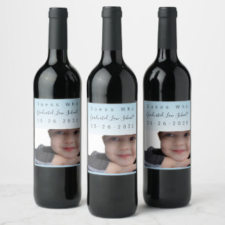 Guess Who Graduated Law School Graduation Party Wine Label