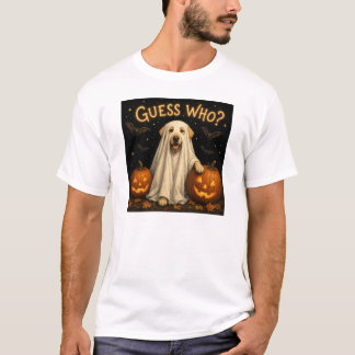 Guess Who? Halloween Ghost Labrador Dog Design T-Shirt