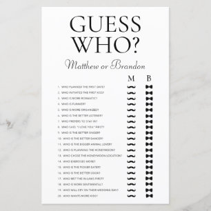 Guess Who LGBTQ Shower Game