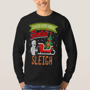 Guess Who Made Santa's Sleigh Christmas Welder Gif T-Shirt