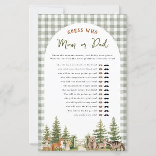 Guess Who Mum or Dad Woodland Baby Shower Game