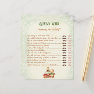 Guess Who Mummy Daddy Classic Baby Shower Game