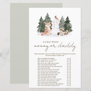 Guess Who Mummy Daddy Woodland Baby Shower Game